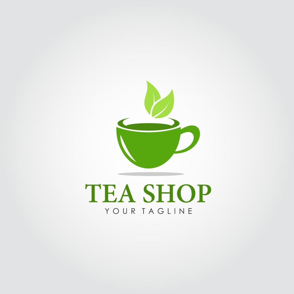 vector de diseño del logotipo de la tienda de té. adecuado para el logotipo de su empresa