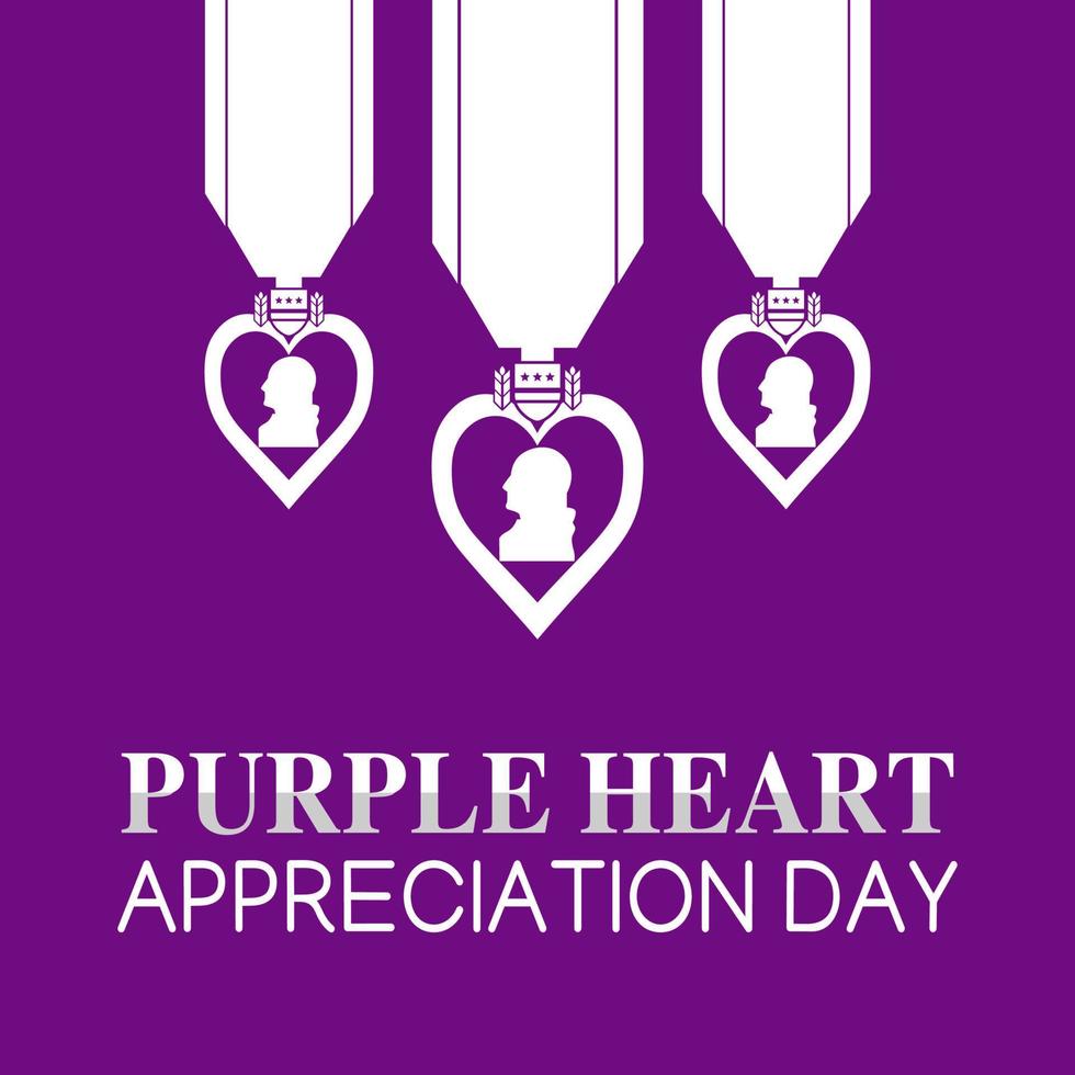 purple heart appreciation day vector lllustration 5348968 Vector Art at