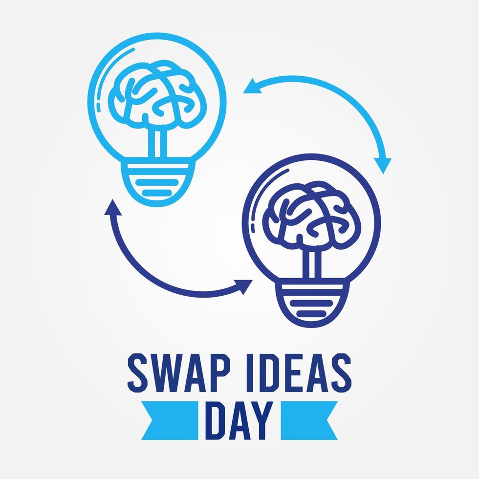 Swap Ideas Day vector illustration