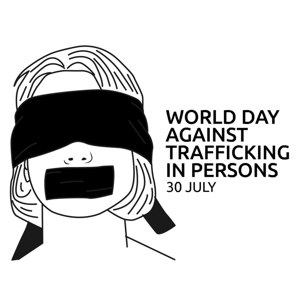 World Day against Trafficking in Persons vector lllustration