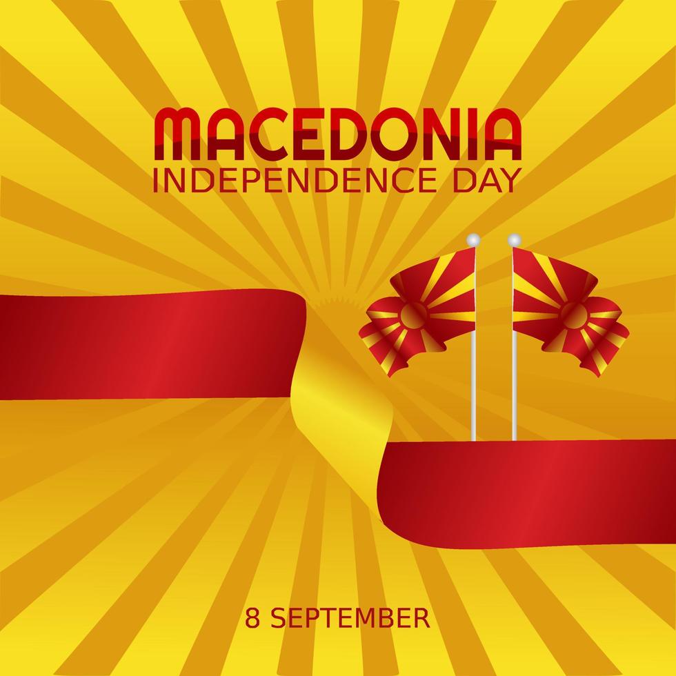 ilustración vectorial del día de la independencia de macedonia vector