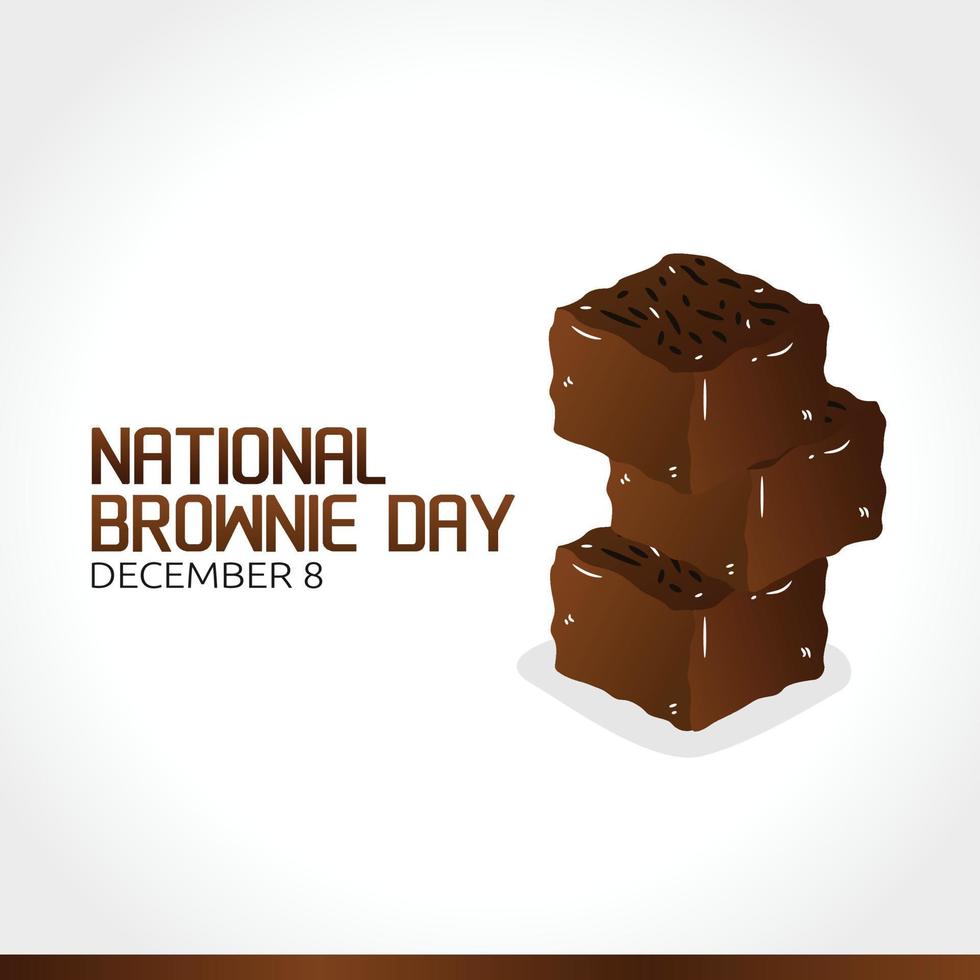 national brownie day vector lllustration