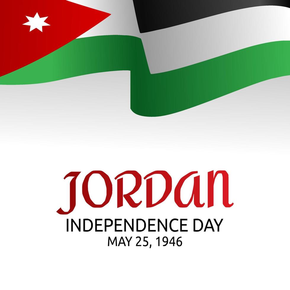 ilustración vectorial del día de la independencia de jordania vector