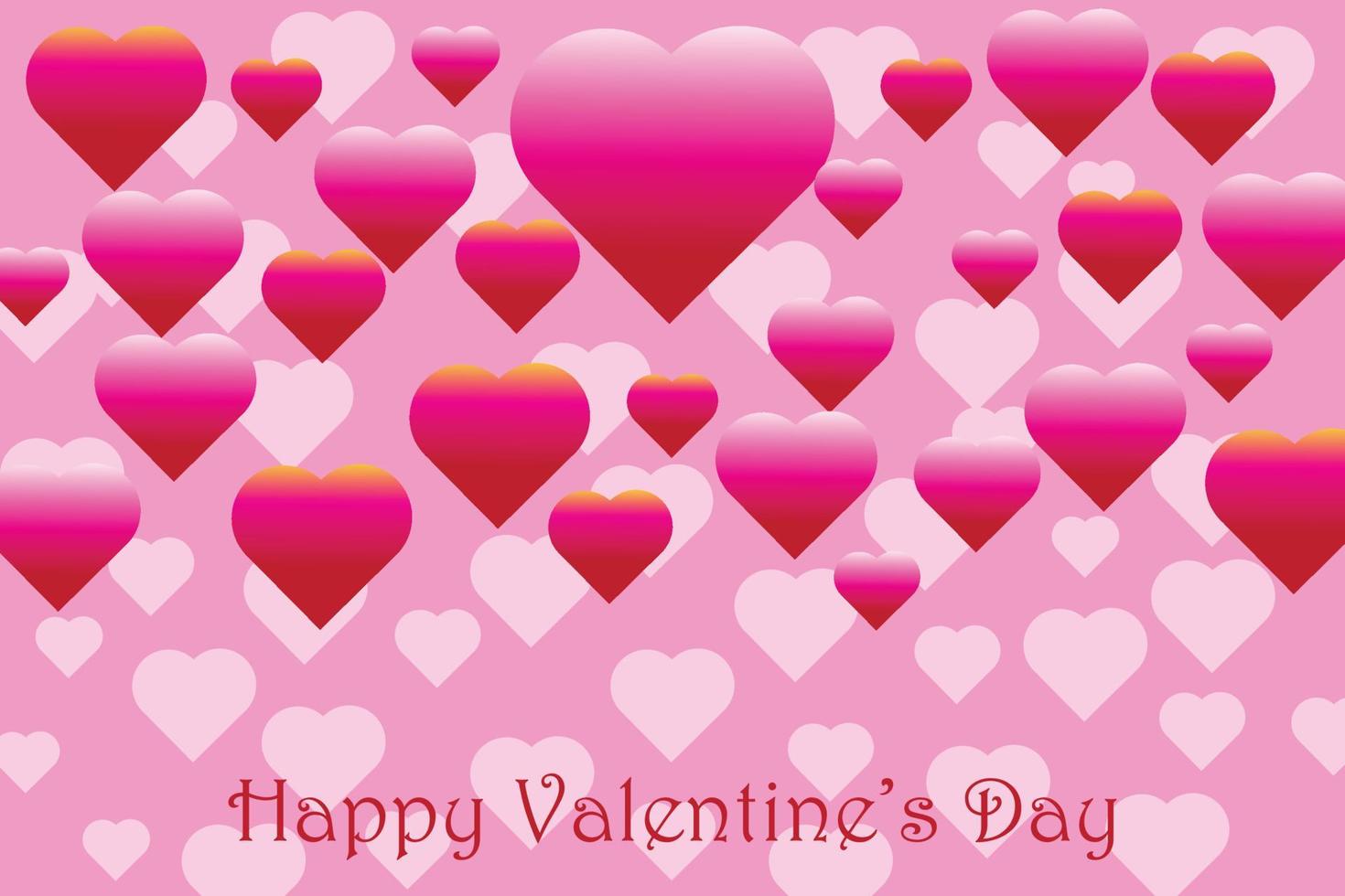 the background of a loving valentin's day celebration vector