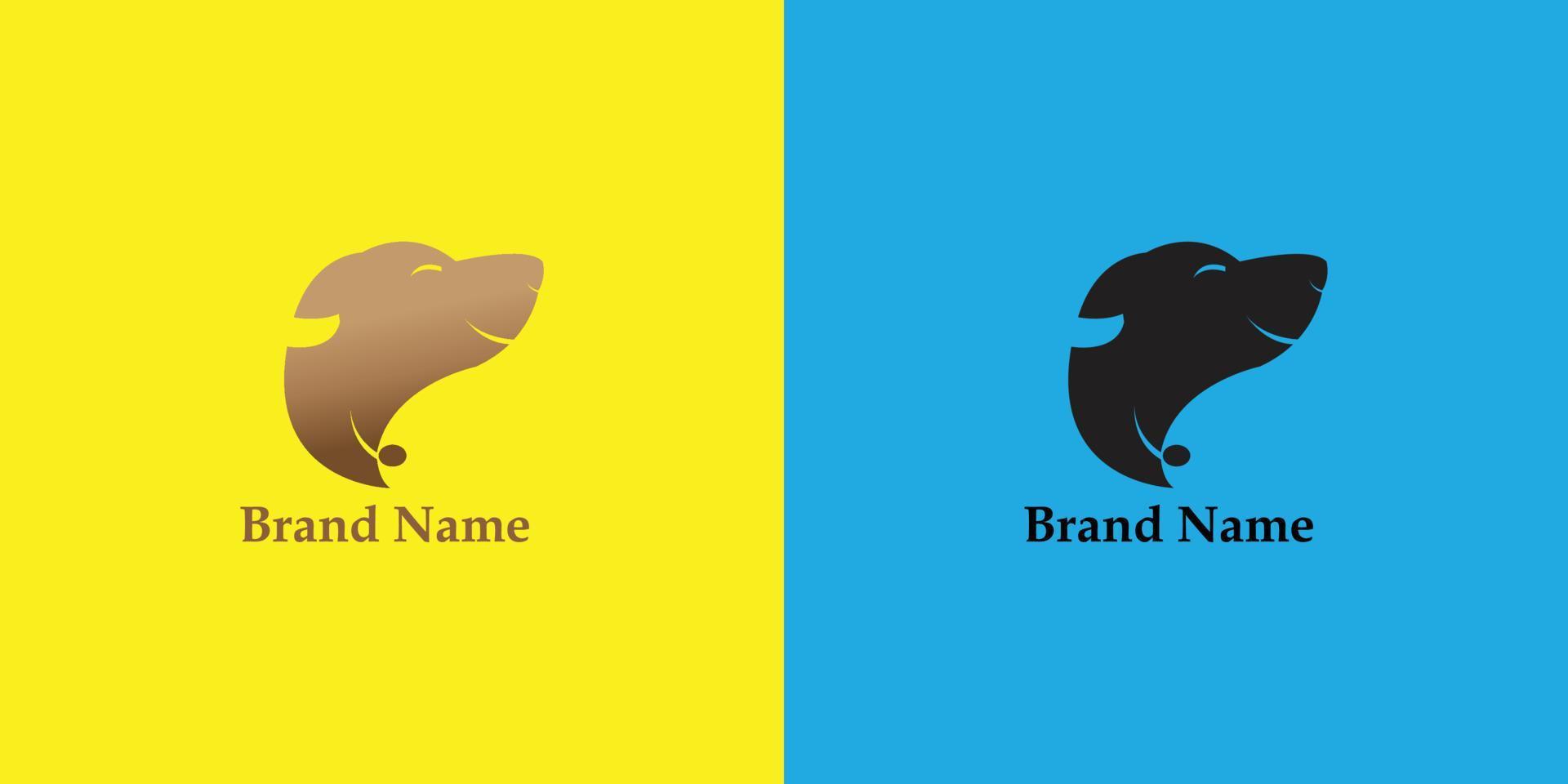 dog head logo vector