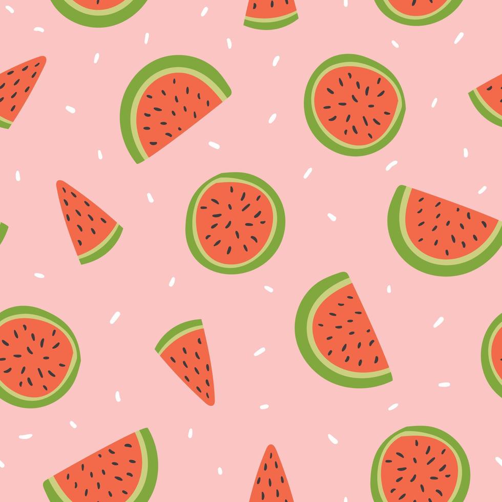 Watermelon seamless pattern. Watermelon background. vector