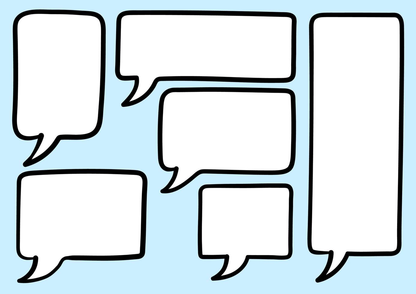 Isolated Freehand Handrawn Speech Bubbles And Signs For Cartooning, Comic, And Doodling Design. Premium Vector