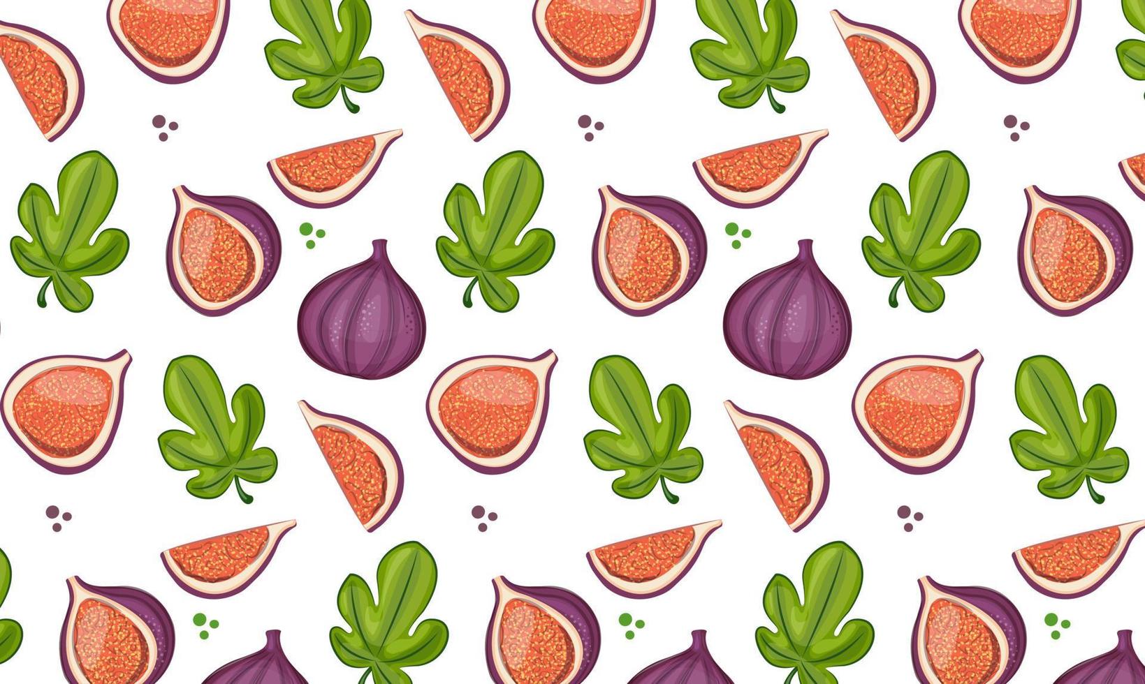 fig seamless pattern vector colorful print tropical exotic fresh cute vitamin healthy plant fruit organic summer segment vegetarian