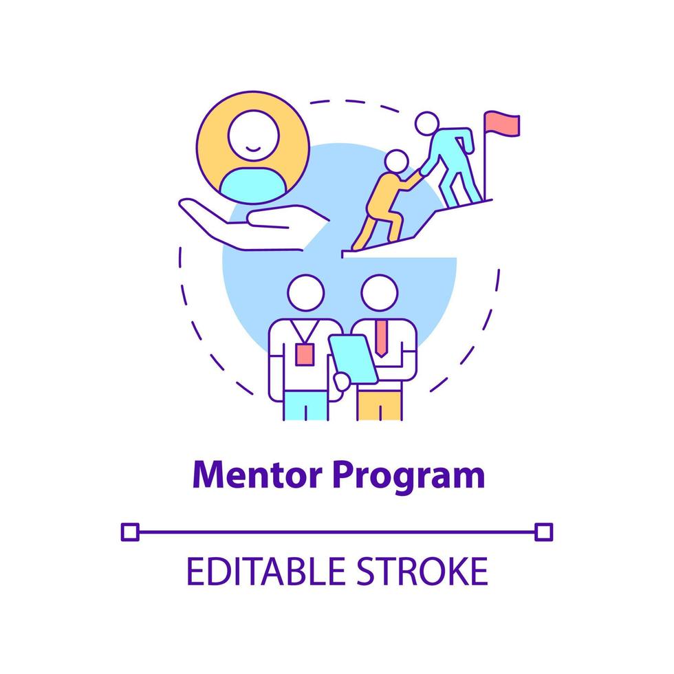 Mentor program concept icon vector