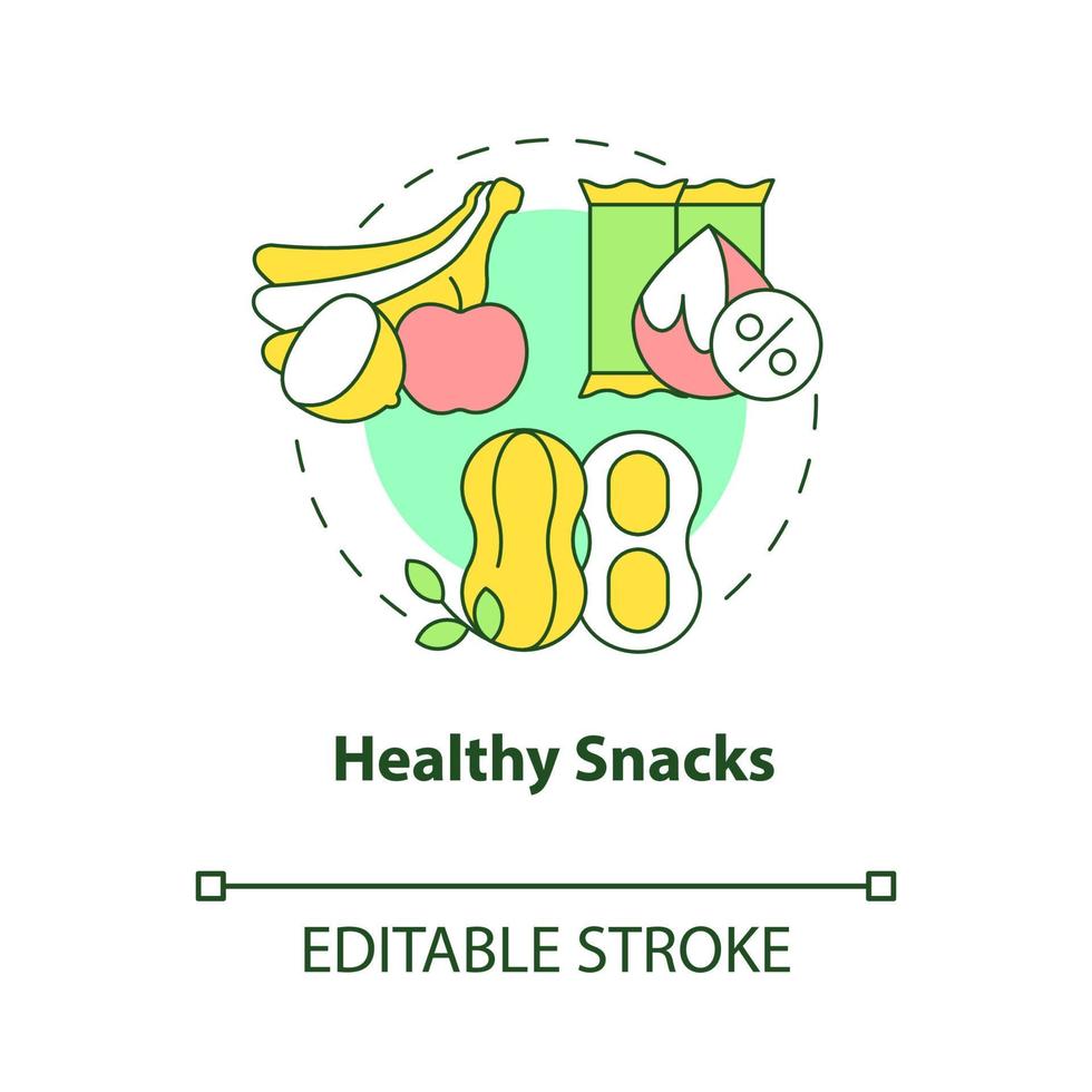 Healthy snacks concept icon vector