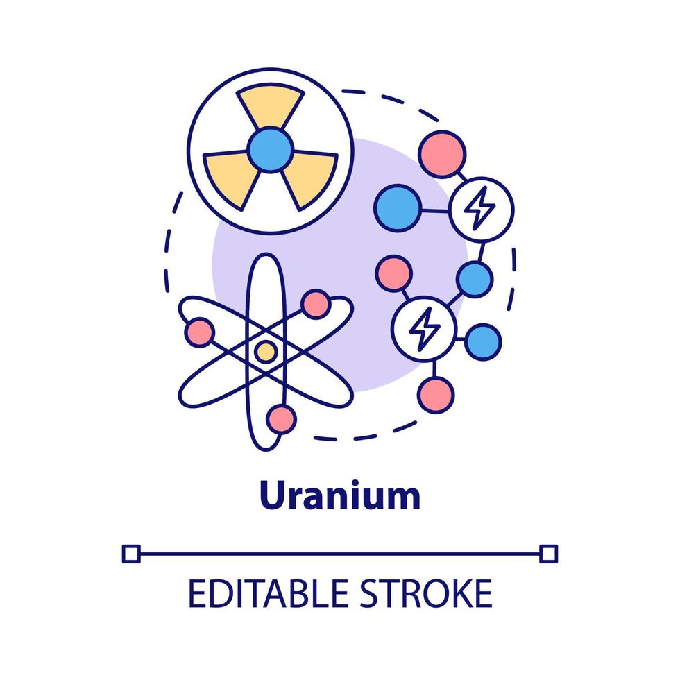 Uranium concept icon vector