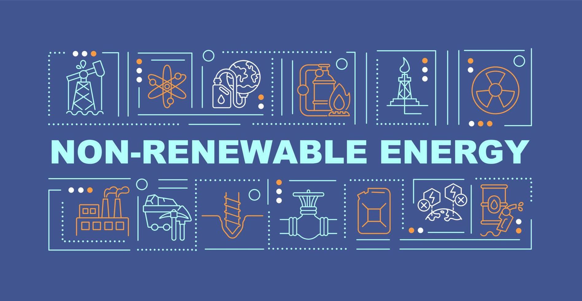 Limited energy sources word concepts banner vector