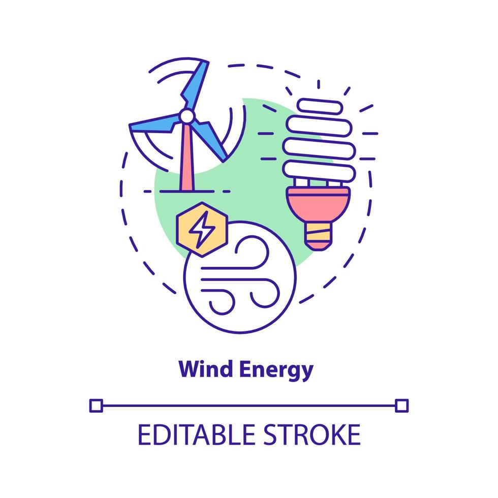 Wind energy concept icon vector