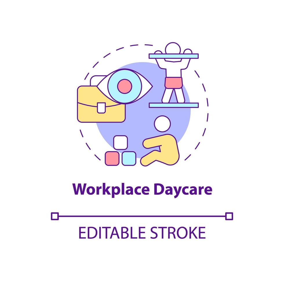 Workplace daycare concept icon vector