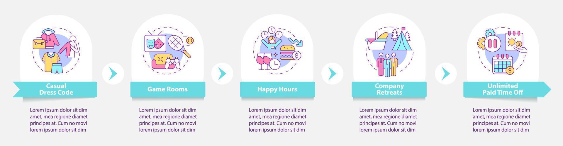 Workplace bonuses infographic template vector