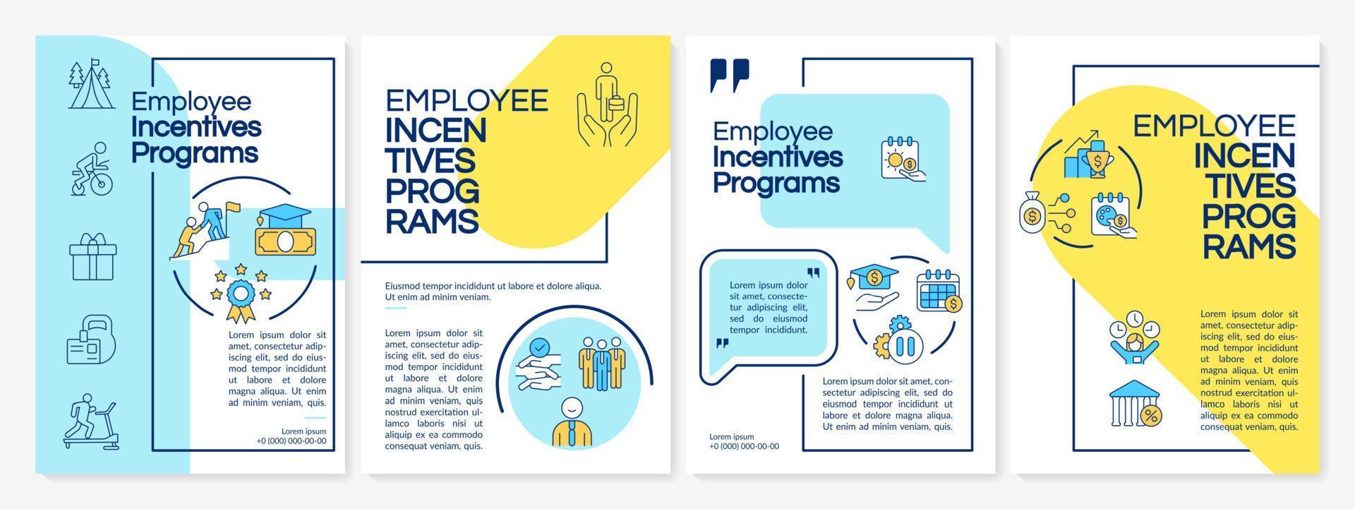 Employee motivation programs brochure template vector