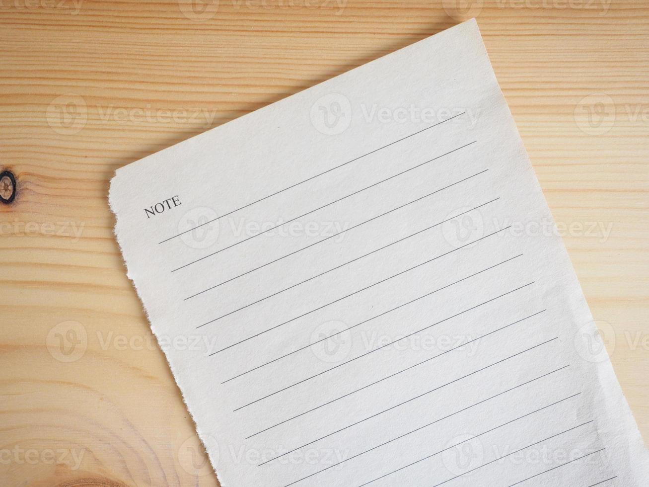 Blank notebook page photo