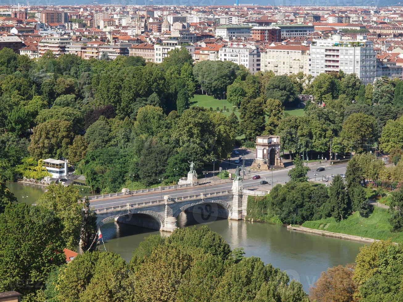 vista aerea de turin foto