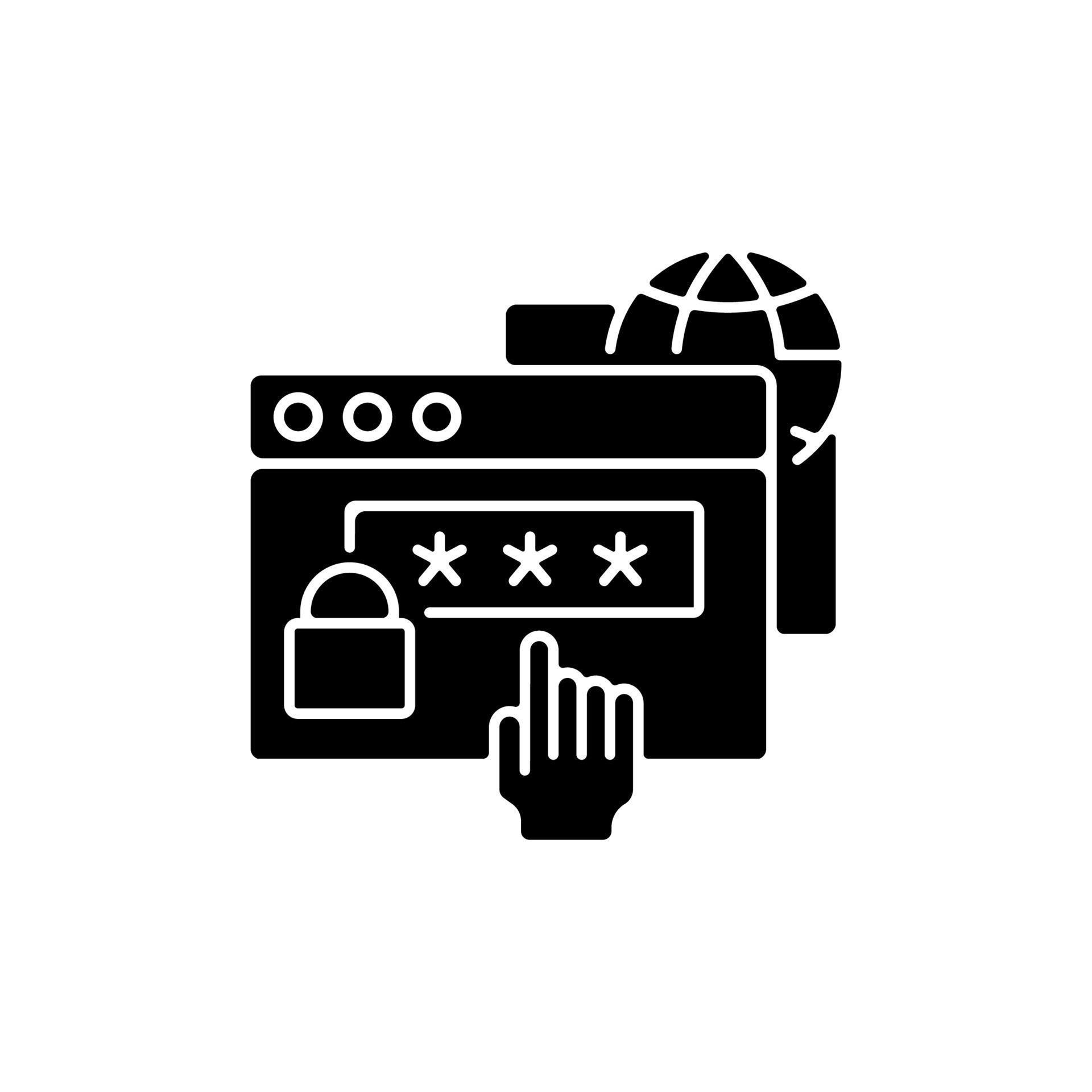 Digital foundation skills black glyph icon. Gaining basic IT