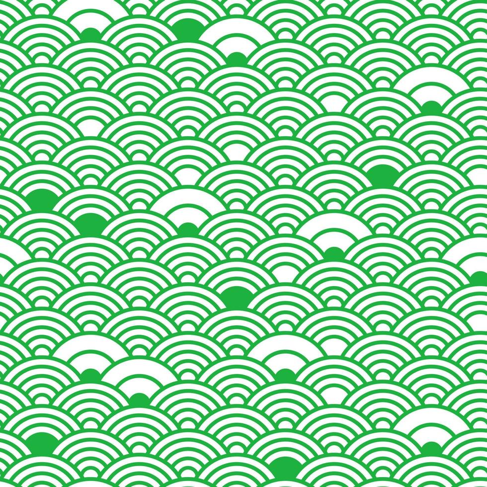 Japanese wave seamless pattern background with random different abstract waves decorations vector
