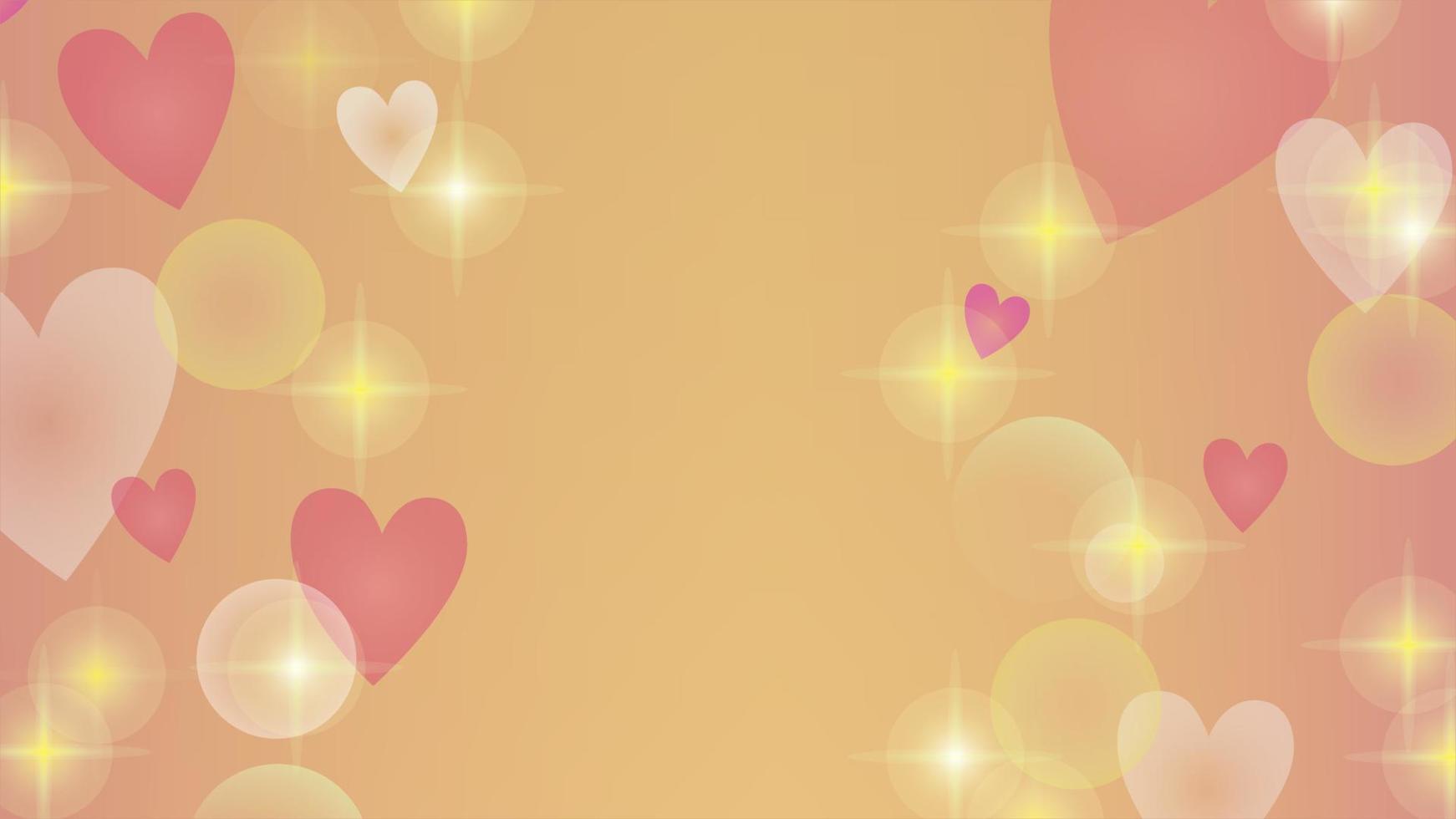 Warm sweet heart background for romantic love vector