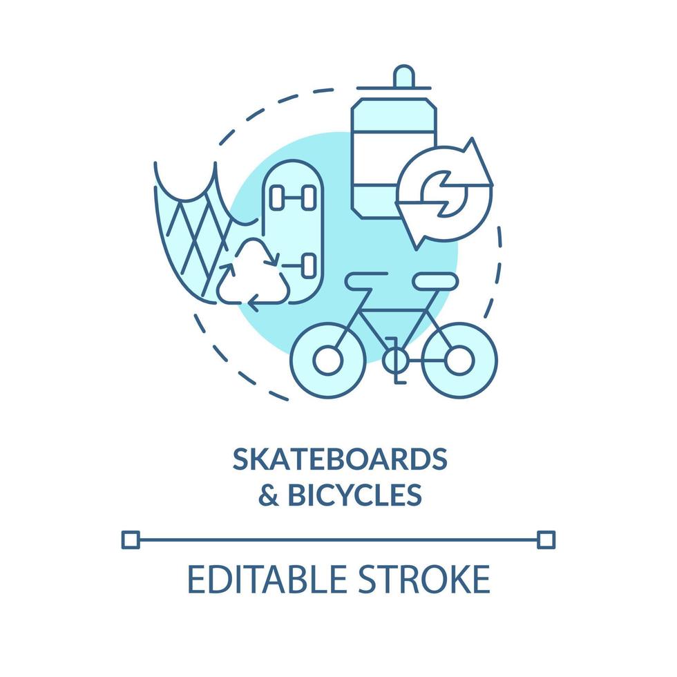 Ecologically friendly vehicles concept icon. Alternative, eco-friendly ways to get around city streets abstract idea thin line illustration. Vector isolated outline color drawing. Editable stroke