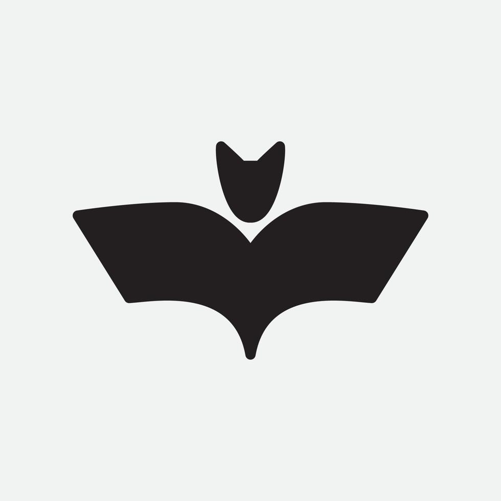 simple icon bat kids  logo design vector