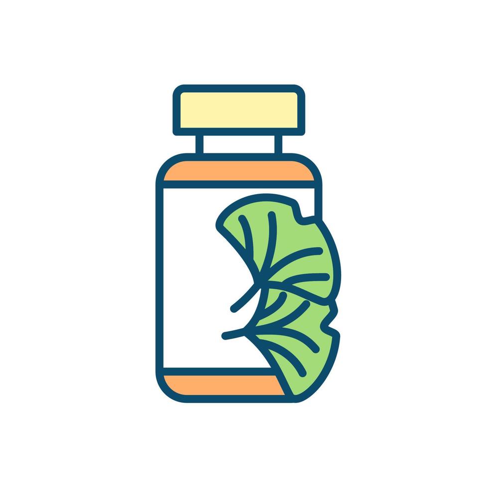 Essential oil from plants RGB color icon. Health and beauty benefits. Natural organic oils. Aromatic substances. Distilling fresh leaves. Isolated vector illustration. Simple filled line drawing