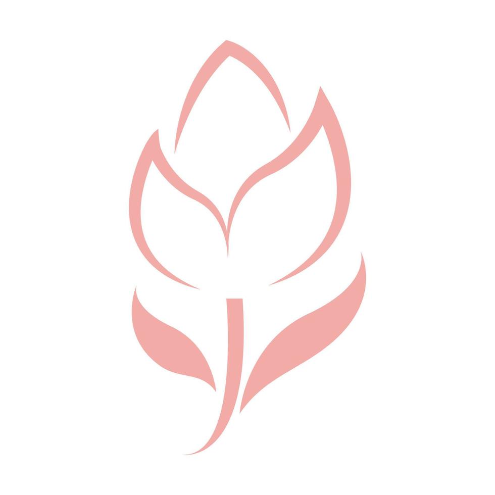 Minimalist tulip logo design vector