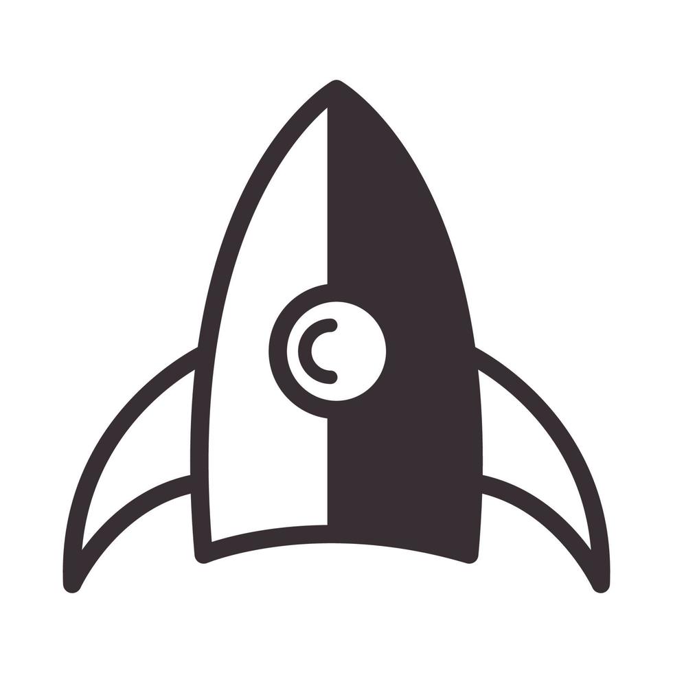diseño de ilustración de icono de símbolo de vector de logotipo de inicio de cohete hipster