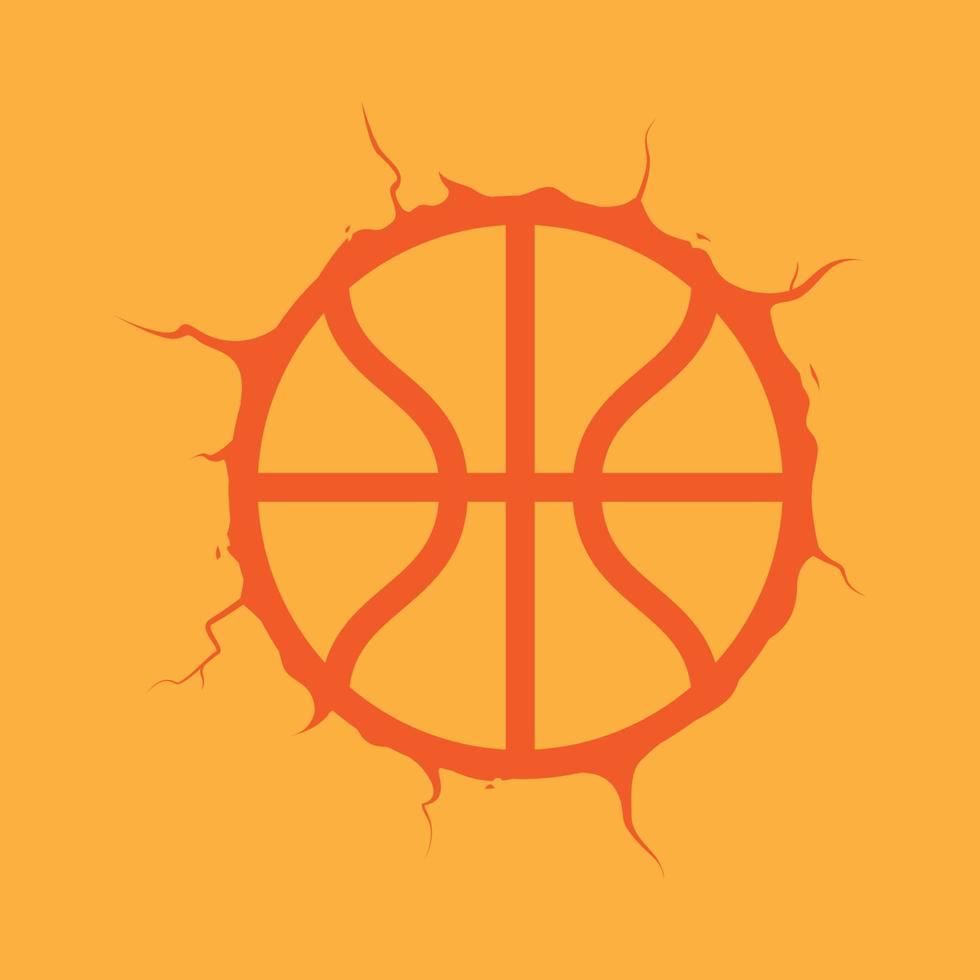 basket ball stuck logo symbol icon vector graphic design illustration idea creative