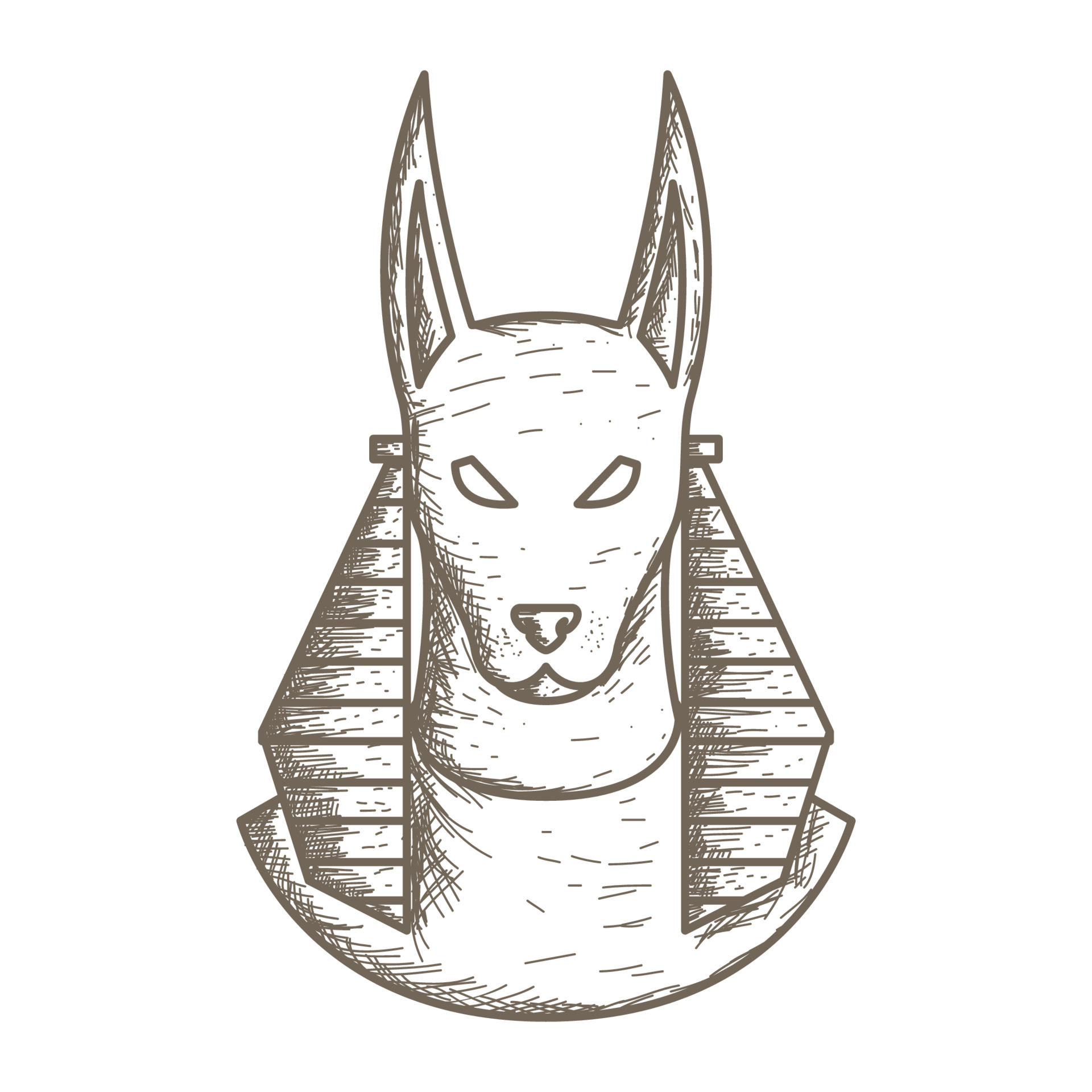 engrave egypt anubis dog logo vector symbol icon illustration design  5350821 Vector Art at Vecteezy