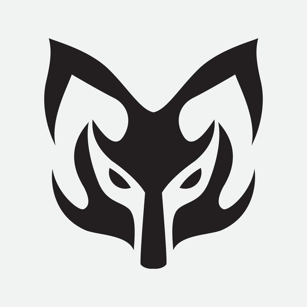 mask ornament animal wild logo design vector