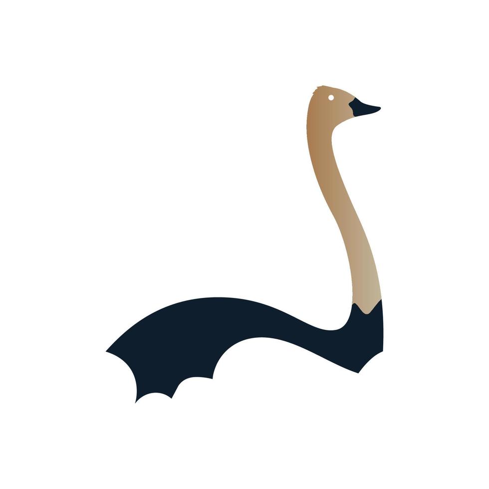 Vintage  lettering with head of ostrich  logo design vector