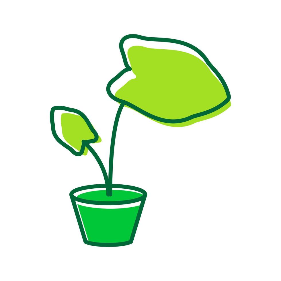 resumen jardinería planta verde taro logo símbolo icono vector gráfico diseño ilustración idea creativo