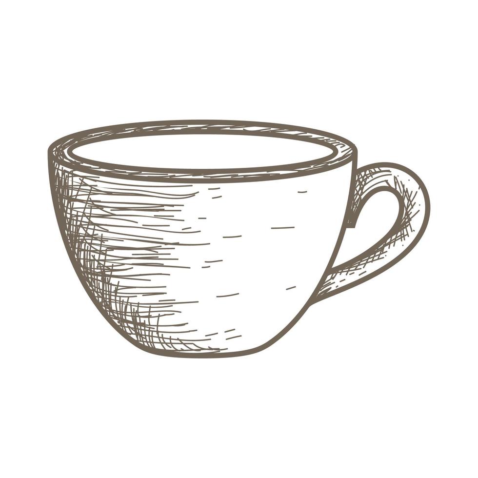 grabar taza de café o té logo símbolo vector icono ilustración diseño