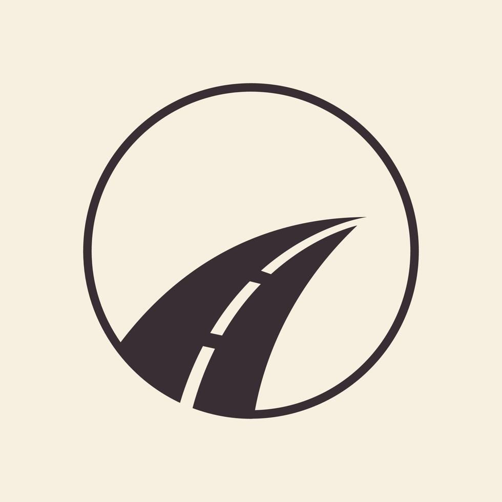 way road up hipster vintage logo symbol icon vector graphic design illustration idea creative