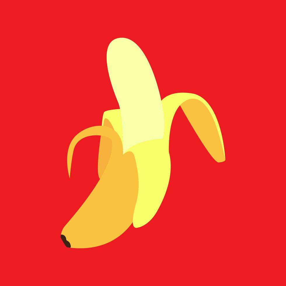 fruta plátano abierto colorido logotipo diseño vector icono símbolo ilustración