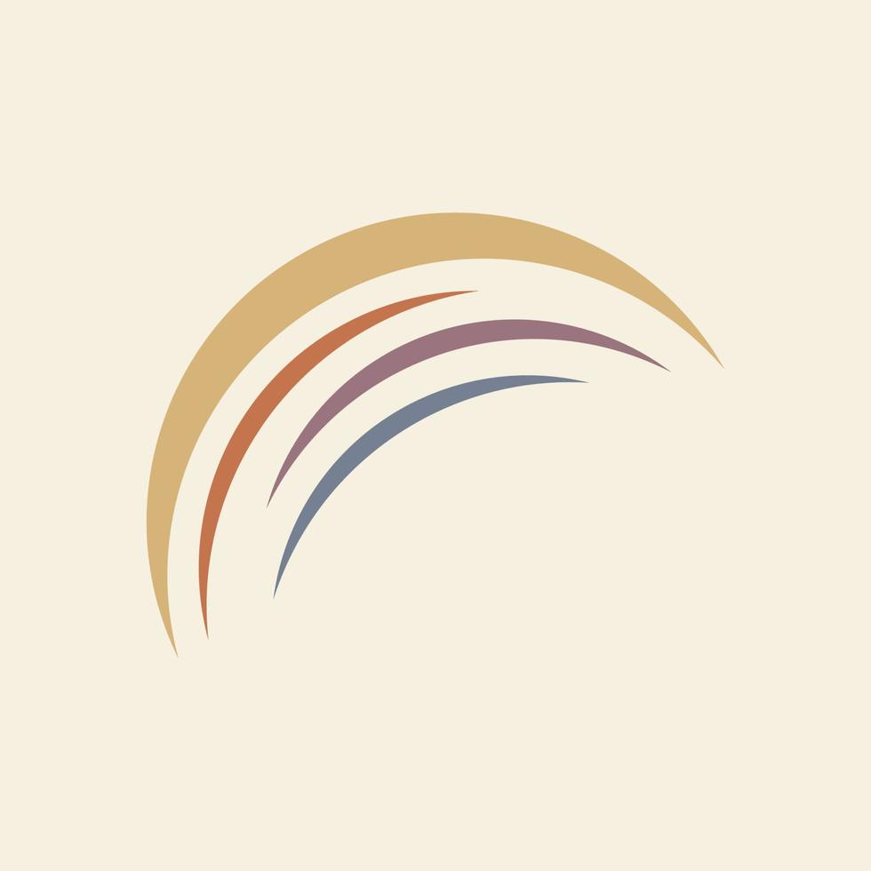 vintage simple dawn  logo symbol icon vector graphic design