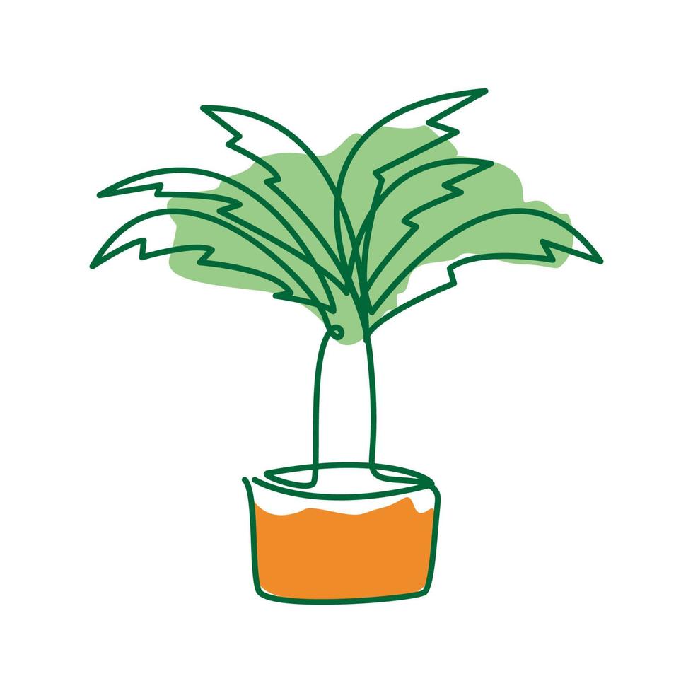 lines abstract small coconut tree logo vector symbol icon illustration design