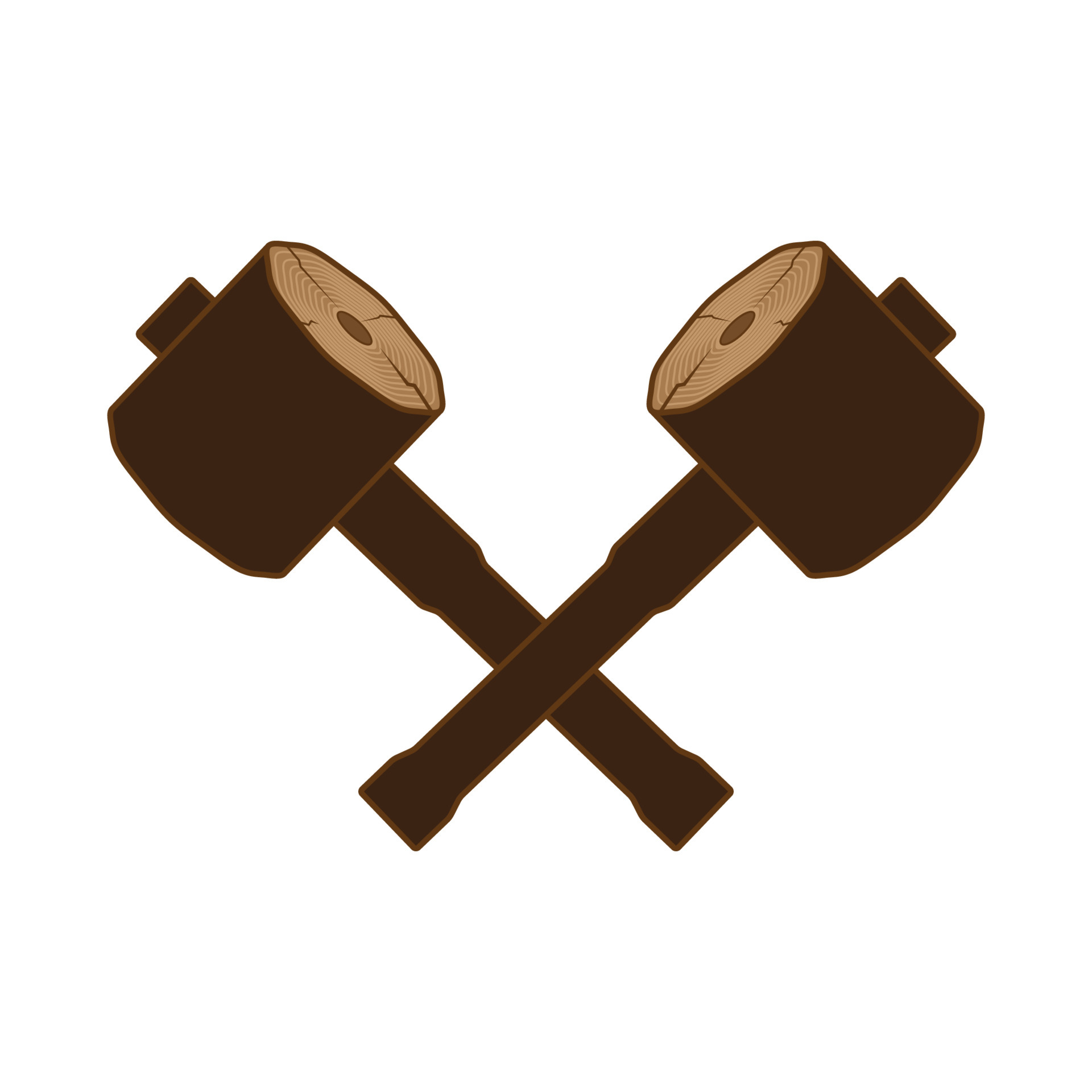 wood hammer cross texture logo symbol vector icon illustration design