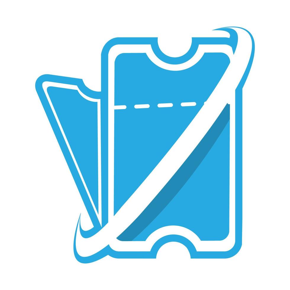 Ticket logo inspiration design vector