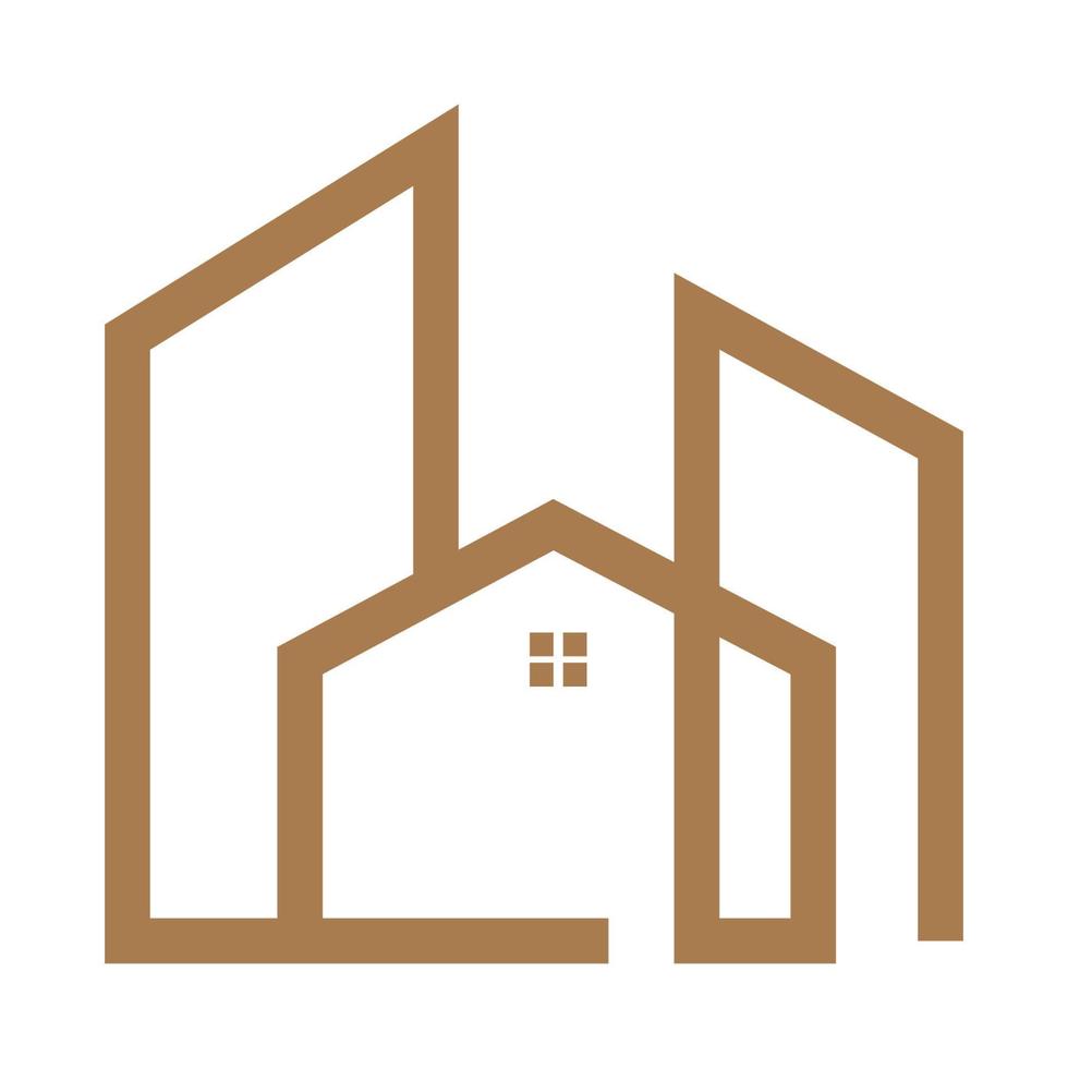 lines modern home architecture logo vector symbol icon illustration design