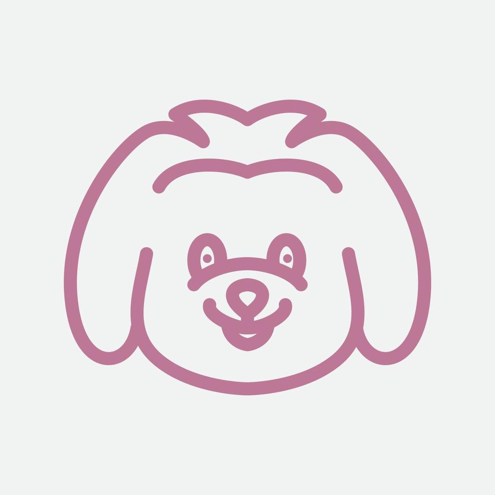 linda sonrisa koala diseño de logotipo de línea moderna vector