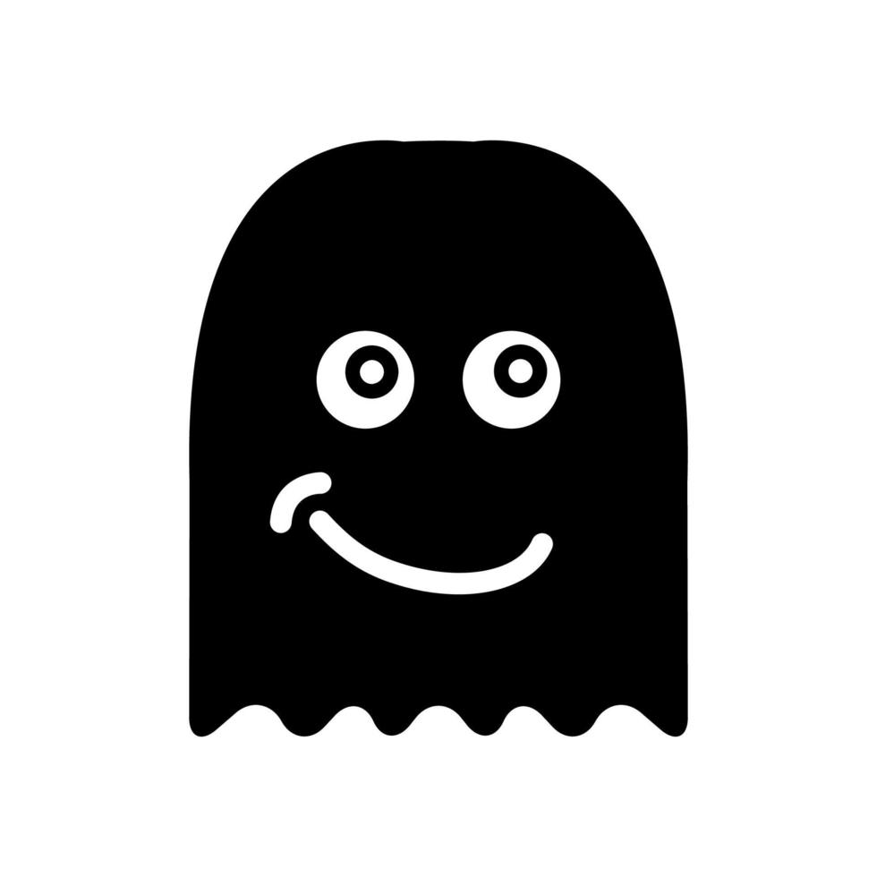 feliz sonrisa fantasma niños iconos silueta logotipo diseño moderno vector