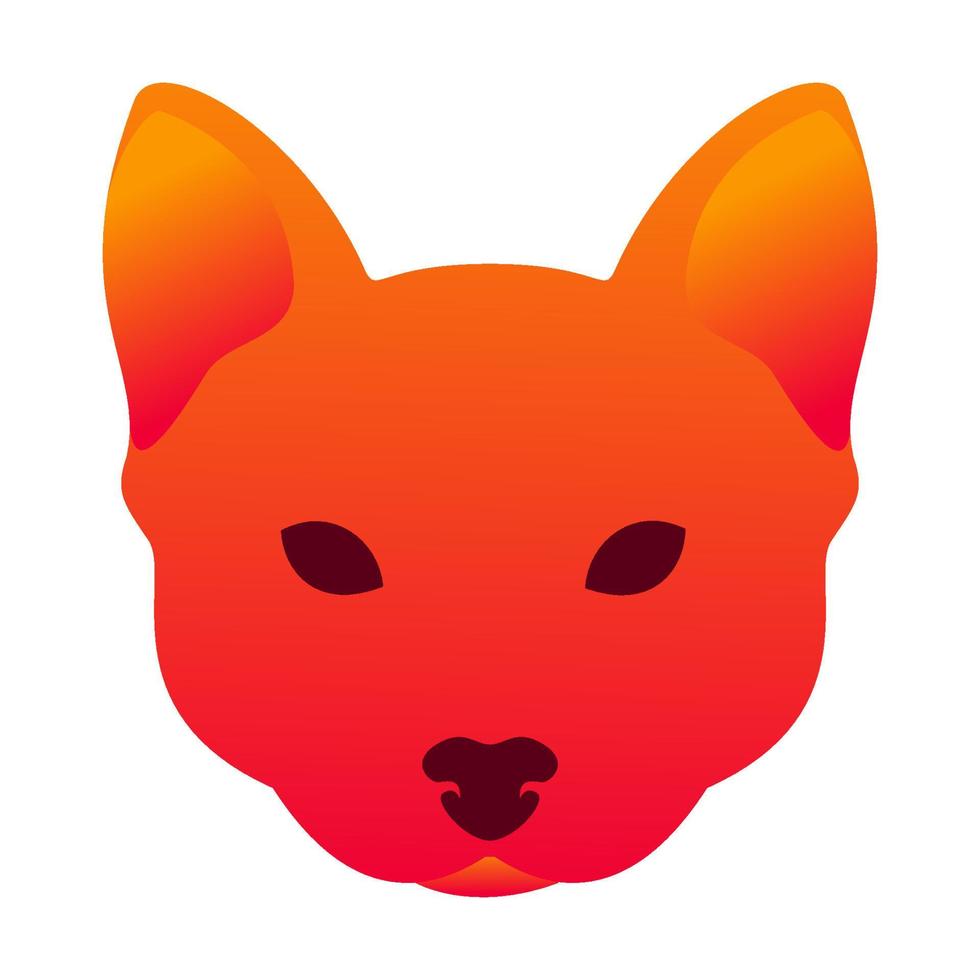 abstract head dog or wolf little logo symbol vector icon illustration design