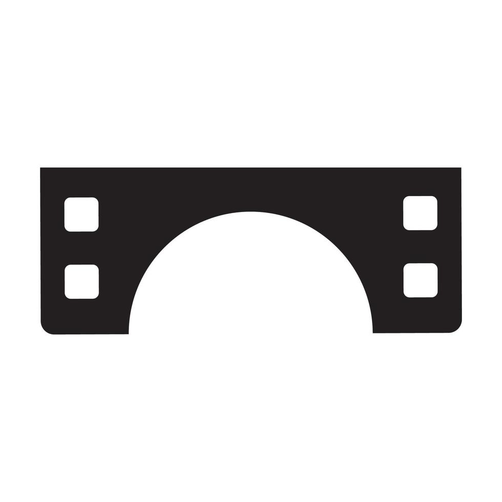 cinema movie with bridge logo symbol vector icon illustration design