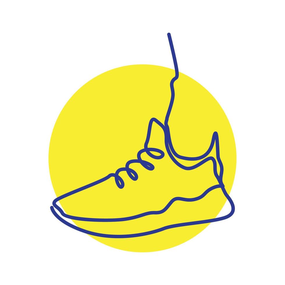 líneas arte moderno zapatos hombre zapatillas logotipo diseño vector icono símbolo ilustración