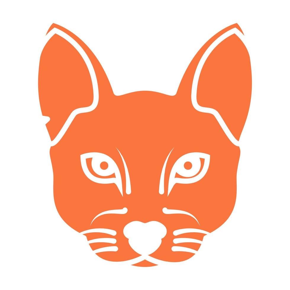 cabeza moderna gato caracal logo símbolo vector icono ilustración diseño