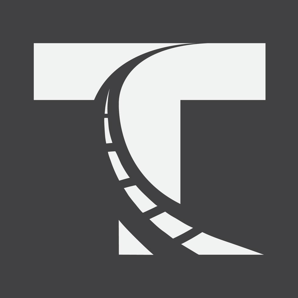 plantilla de diseño de logotipo de forma de letra t vector